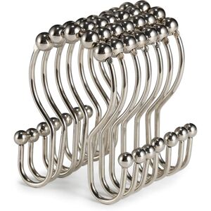 MEMKEY 12 Pack Shower Curtain Hooks, Rustproof Stainless Steel with Anti-Drop Sliding Double Hooks for Bathroom Shower Curtain (Nickel) MEMKEY 12 Pack Shower Curtain Hooks, Rustproof Stainless Steel with Anti-Drop Sliding Double Hooks for Bathroom Shower Curtain (Nickel)
