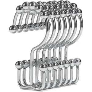 Linghhang - 12pcs Bathroom Hook Shower Curtain Hooks Rings, Rust Resistant Metal Double Glide Shower Hooks Compatible Linghhang - 12pcs Bathroom Hook Shower Curtain Hooks Rings, Rust Resistant Metal Double Glide Shower Hooks Compatible