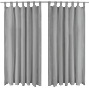 vidaXL Micro-Satin Curtains 2 pcs with Loops - Curtains vidaXL Micro-Satin Curtains 2 pcs with Loops - Curtains