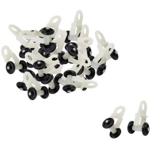WOIYIC 30pcs Curtain Track Slider Roller Hook Wheel Curtains Sliding Pulley for Window Sheer Curtain Plastic Roller Black White WOIYIC 30pcs Curtain Track Slider Roller Hook Wheel Curtains Sliding Pulley for Window Sheer Curtain Plastic Roller Black White