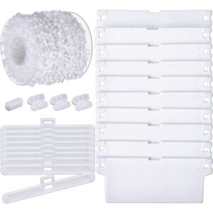 WOIYIC 35Pcs 3.5inch/89mm Vertical Blind Accessories, 10M Bottom Chain and 10Pcs Chain Connector, 12Pcs Top Hangers, 12Pcs Bottom Weight Slats WOIYIC 35Pcs 3.5inch/89mm Vertical Blind Accessories, 10M Bottom Chain and 10Pcs Chain Connector, 12Pcs Top Hangers, 12Pcs Bottom Weight Slats