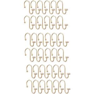 TLILY 36X Shower Curtain Hook Rings, Decorative Brass Shower Curtain Rings for Bathroom Rod, T-Shaped Hangers TLILY 36X Shower Curtain Hook Rings, Decorative Brass Shower Curtain Rings for Bathroom Rod, T-Shaped Hangers