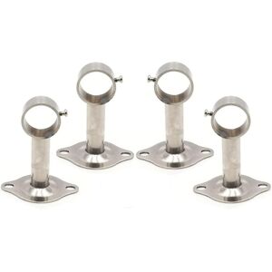 Tonchean - 4 Pieces Curtain Rod Bracket, Wall Mount Curtain Rod Bracket, Used to Install Curtain Rods on the Ceiling and Also Used to Install Clothes Tonchean - 4 Pieces Curtain Rod Bracket, Wall Mount Curtain Rod Bracket, Used to Install Curtain Rods on the Ceiling and Also Used to Install Clothes