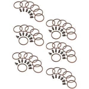 Tlily - 40 Pack Curtain Rings with Clips Drapery Clips with Rings Hangers Drapes Rings 3.8cm Interior Diameter Antique Copper Tlily - 40 Pack Curtain Rings with Clips Drapery Clips with Rings Hangers Drapes Rings 3.8cm Interior Diameter Antique Copper