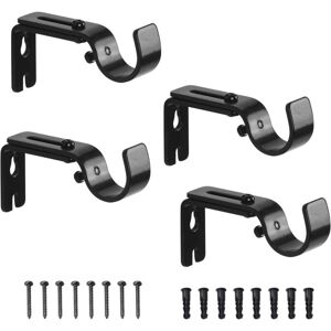 Memkey - Pack of Adjustable Curtain Rod Wall Bracket, Stainless Steel Curtain Rod Brackets, Accessories, Black Metal, Home, Bedroom Memkey - Pack of Adjustable Curtain Rod Wall Bracket, Stainless Steel Curtain Rod Brackets, Accessories, Black Metal, Home, Bedroom