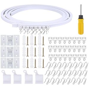 Tlily - 5 Metre Bendable Ceiling Curtain Rail, Flexible Accessories, Curved Rail Tlily - 5 Metre Bendable Ceiling Curtain Rail, Flexible Accessories, Curved Rail