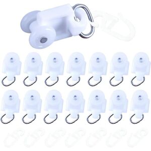Tonchean - 50Pcs Curtain Glider Rollers Curtain Rod Rollers Curtain Track Hook Curtain Rail Rollers Plastic Roller Hook Glider Rail Track Hook Tonchean - 50Pcs Curtain Glider Rollers Curtain Rod Rollers Curtain Track Hook Curtain Rail Rollers Plastic Roller Hook Glider Rail Track Hook