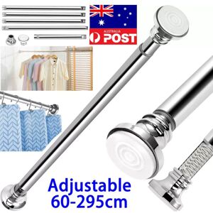 BRISUNSHINE 60-295cmAdjustable Curtain Tension Rod Extendable Rack Shower Wind Curtain Closet Pole BRISUNSHINE 60-295cmAdjustable Curtain Tension Rod Extendable Rack Shower Wind Curtain Closet Pole