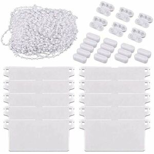Dewdat - a set of bead chain 20 meters bead loop 20 base plates 10 pieces set 89MM vertical venetian blind curtain accessories Dewdat - a set of bead chain 20 meters bead loop 20 base plates 10 pieces set 89MM vertical venetian blind curtain accessories