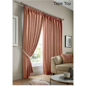 Alan Symonds Jacquard Curtains Pencil Pleat Taped Heading Fully Lined, Polyester, Orange, 46 x 54 Alan Symonds Jacquard Curtains Pencil Pleat Taped Heading Fully Lined, Polyester, Orange, 46 x 54