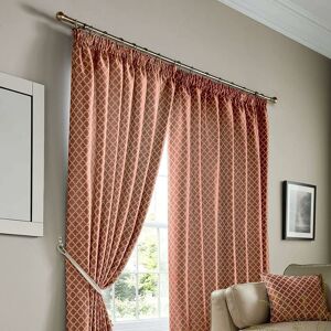 Alan Symonds Cotswold Orange Fully Lined Pencil Pleat Curtains - Curtain Alan Symonds Cotswold Orange Fully Lined Pencil Pleat Curtains - Curtain