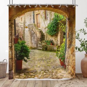 ALWAYSH 3D Shower Curtain 180x200, Garden Plants Landscape Avenue Image Shower Curtains Italy Outdoor Waterproof Bath Curtain Washable Polyester Fabric Bath ALWAYSH 3D Shower Curtain 180x200, Garden Plants Landscape Avenue Image Shower Curtains Italy Outdoor Waterproof Bath Curtain Washable Polyester Fabric Bath