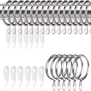 50 Pack Metal Curtain Rings and Hooks, Hanging Rings for Shower Curtains, Curtain Rods and Curtains (Silver) - Alwaysh 50 Pack Metal Curtain Rings and Hooks, Hanging Rings for Shower Curtains, Curtain Rods and Curtains (Silver) - Alwaysh