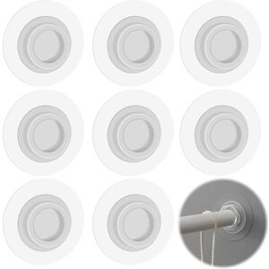Alwaysh - Wall Mounted Shower Curtain Rod Brackets - Self Adhesive Curtain Rod Holders Wall Mount No Drilling Closet Rods with Adhesive for Bathroom Alwaysh - Wall Mounted Shower Curtain Rod Brackets - Self Adhesive Curtain Rod Holders Wall Mount No Drilling Closet Rods with Adhesive for Bathroom