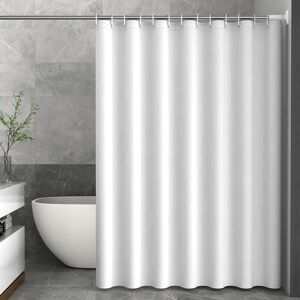 Anti-Mold Shower Curtain, 180 x 200cm White, with 12 Hooks, No Drilling, Waterproof peva Fabric Machine Washable - Alwaysh Anti-Mold Shower Curtain, 180 x 200cm White, with 12 Hooks, No Drilling, Waterproof peva Fabric Machine Washable - Alwaysh