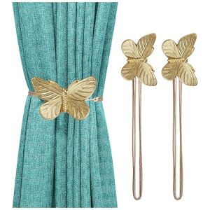 Alwaysh - Curtain Tiebacks, 2 Pack Decorative Resin Magnetic Curtain Buckle with Adjustable Rope, Retro Butterfly Curtain Tiebacks for Home Bedroom Alwaysh - Curtain Tiebacks, 2 Pack Decorative Resin Magnetic Curtain Buckle with Adjustable Rope, Retro Butterfly Curtain Tiebacks for Home Bedroom