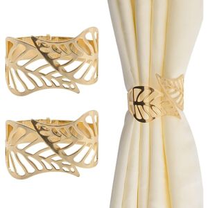 Alwaysh - Curtain Tiebacks, 2 Pieces Creative Metal Curtain Rope Buckles Hollow Leaf Decorative Curtain Clip Window Decorative Accessory for Home Alwaysh - Curtain Tiebacks, 2 Pieces Creative Metal Curtain Rope Buckles Hollow Leaf Decorative Curtain Clip Window Decorative Accessory for Home
