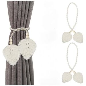 Alwaysh - Pieces Curtain Tiebacks, Handwoven Cotton Curtain Tiebacks, Bohemian Curtain Tiebacks Indoor, Beige Curtain Clips, for Living Room Home Alwaysh - Pieces Curtain Tiebacks, Handwoven Cotton Curtain Tiebacks, Bohemian Curtain Tiebacks Indoor, Beige Curtain Clips, for Living Room Home