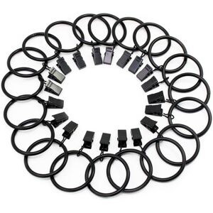 Linghhang - Black, Inner Diameter 38mm) 20pcs Curtain Clip Rings, Stainless Steel Curtain Hanging Rings with Clips for Curtain Picture Decoration Linghhang - Black, Inner Diameter 38mm) 20pcs Curtain Clip Rings, Stainless Steel Curtain Hanging Rings with Clips for Curtain Picture Decoration
