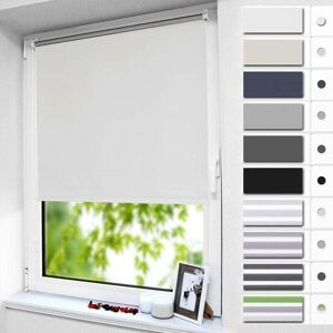 YMYNY Blackout Blinds Without Drilling, White, 60x200 cm, Thermal Insulated Opaque Roller Blind for Window or Door, Privacy Protection mumu YMYNY Blackout Blinds Without Drilling, White, 60x200 cm, Thermal Insulated Opaque Roller Blind for Window or Door, Privacy Protection mumu