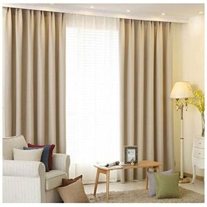 Sweevt - Blackout Curtains 1.52.3m Eyelet Super Soft Thermal Insulated Bedroom Curtains Blackout Eyelet Curtains for Living Room Light,Cream white 2 Sweevt - Blackout Curtains 1.52.3m Eyelet Super Soft Thermal Insulated Bedroom Curtains Blackout Eyelet Curtains for Living Room Light,Cream white 2