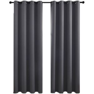 Sweevt - Blackout Curtains 1.52.3m Eyelet Super Soft Thermal Insulated Bedroom Curtains Blackout Eyelet Curtains for Living Room Light,Grey 2 Panels Sweevt - Blackout Curtains 1.52.3m Eyelet Super Soft Thermal Insulated Bedroom Curtains Blackout Eyelet Curtains for Living Room Light,Grey 2 Panels