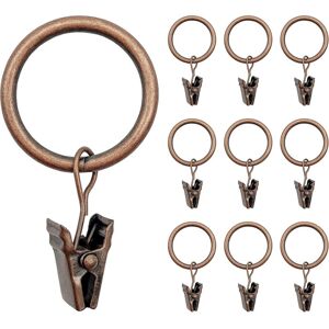 Ccykxa - 40 Pieces Curtain Rings, Metal Curtain Hooks with Clip Retro Style, Heavy Duty Curtain Clip Rings for Window and Shower Curtains, 25 mm Ccykxa - 40 Pieces Curtain Rings, Metal Curtain Hooks with Clip Retro Style, Heavy Duty Curtain Clip Rings for Window and Shower Curtains, 25 mm
