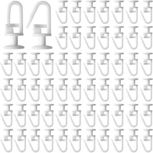Ccykxa - 50 Pack Window Curtain Glides, 11mm Curtain Track Hooks, White Plastic Curtain Track Hooks, Curtain Glides with Bendable Hooks for Shower Ccykxa - 50 Pack Window Curtain Glides, 11mm Curtain Track Hooks, White Plastic Curtain Track Hooks, Curtain Glides with Bendable Hooks for Shower