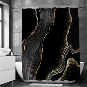 CCYKXA Black Marble Shower Curtain, Small Size Gold Grey Effect Shower Curtain Anti-Mold Waterproof Bath Curtain Washable Polyester Fabric Bathroom Curtain CCYKXA Black Marble Shower Curtain, Small Size Gold Grey Effect Shower Curtain Anti-Mold Waterproof Bath Curtain Washable Polyester Fabric Bathroom Curtain