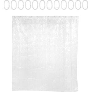 Tlily - Clear eva Shower Curtain Liner Waterproof Transparent 3D Water Square Bathroom in 71inch x 79inch, 12 Hooks Tlily - Clear eva Shower Curtain Liner Waterproof Transparent 3D Water Square Bathroom in 71inch x 79inch, 12 Hooks