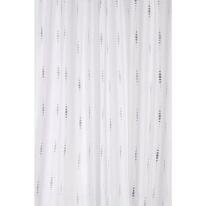Croydex - Silver Dotty Textile Shower Curtain 1800x1800mm, 100% Polyester Croydex - Silver Dotty Textile Shower Curtain 1800x1800mm, 100% Polyester