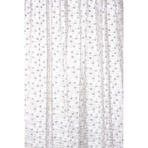 Croydex - Waterproof Shower Curtain Silver Mosaic Fully pvc , 1800 x 1800m Croydex - Waterproof Shower Curtain Silver Mosaic Fully pvc , 1800 x 1800m