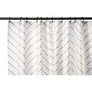 Croydex - Waterproof Shower Curtain, Gold Chevron Pattern, 180 x 180cm Croydex - Waterproof Shower Curtain, Gold Chevron Pattern, 180 x 180cm