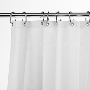 Croydex Recycled White Shower Curtain with Weighted Hem and Anti-Microbial Additive 2100 X 2100 Croydex Recycled White Shower Curtain with Weighted Hem and Anti-Microbial Additive 2100 X 2100