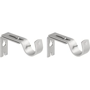 Csparkv - 2 Pack Adjustable Curtain Rod Brackets for Wall Mounting. Fits curtain rods up to 1 inch in diameter. 3-4.25 inch wall spacing. Durable Csparkv - 2 Pack Adjustable Curtain Rod Brackets for Wall Mounting. Fits curtain rods up to 1 inch in diameter. 3-4.25 inch wall spacing. Durable