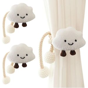 CSPARKV 2 Pack Cartoon Clouds Curtain Tiebacks Rope with Pearl Ball for Kids Cute Cloud Curtain Holder Curtain Buckle for Children's Room Decoration CSPARKV 2 Pack Cartoon Clouds Curtain Tiebacks Rope with Pearl Ball for Kids Cute Cloud Curtain Holder Curtain Buckle for Children's Room Decoration