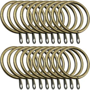 CSPARKV 20 Pieces Curtain Rings 38mm Metal Curtain Rings with Eyelets Suitable for Curtains and Shower Curtains CSPARKV 20 Pieces Curtain Rings 38mm Metal Curtain Rings with Eyelets Suitable for Curtains and Shower Curtains