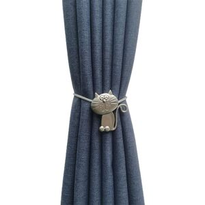 Linghhang - Curtain Buckle, 1Pcs (Silver) The Cat Magnetic Curtain Rope, Curtain Tiebacks, Curtain Straps, Metal Flowers, for Living Room Bedroom Linghhang - Curtain Buckle, 1Pcs (Silver) The Cat Magnetic Curtain Rope, Curtain Tiebacks, Curtain Straps, Metal Flowers, for Living Room Bedroom