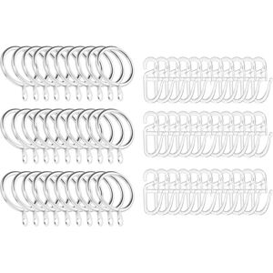 Tlily - Curtain Rings, Hanging Rings and Plastic Hooks,Silver Tlily - Curtain Rings, Hanging Rings and Plastic Hooks,Silver