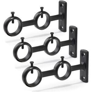 Tlily - Curtain Rod Bracket, 3Pcs Double Holder, Brackets Hooks for Living Room Bedroom Rods Tlily - Curtain Rod Bracket, 3Pcs Double Holder, Brackets Hooks for Living Room Bedroom Rods