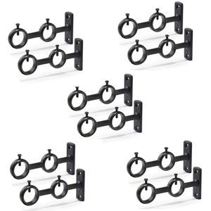 TLILY Curtain Rod Holder, 12 Pieces Double Curtain Rod Brackets, Curtain Rod Holders Hooks for Bedroom Living Room TLILY Curtain Rod Holder, 12 Pieces Double Curtain Rod Brackets, Curtain Rod Holders Hooks for Bedroom Living Room