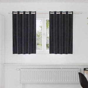 Curtains with Curtains 2 pcs Dark grey 140 x 140 cm Velvet Vidaxl Curtains with Curtains 2 pcs Dark grey 140 x 140 cm Velvet Vidaxl