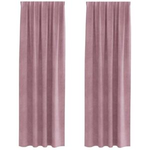 Curtains with Curtains 2 pcs Dark Pink 140 x 260 cm Velvet Vidaxl Curtains with Curtains 2 pcs Dark Pink 140 x 260 cm Velvet Vidaxl