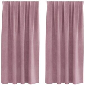 Curtains with Curtains 2 pcs Dark pink 140 x 175 cm Velvet Vidaxl Curtains with Curtains 2 pcs Dark pink 140 x 175 cm Velvet Vidaxl