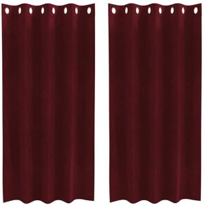 Curtains with Curtains 2 pcs Wine red 140 x 175 cm Velvet Vidaxl Curtains with Curtains 2 pcs Wine red 140 x 175 cm Velvet Vidaxl