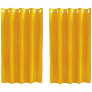 Curtains with Curtains 2 pcs Mustard yellow 140 x 140 cm Velvet Vidaxl Curtains with Curtains 2 pcs Mustard yellow 140 x 140 cm Velvet Vidaxl