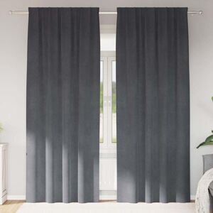Curtains with Curtains 2 pcs Light grey 140 x 225 cm Velvet Vidaxl Curtains with Curtains 2 pcs Light grey 140 x 225 cm Velvet Vidaxl
