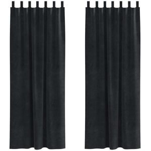 Curtains with Curtains 2 pcs Black 140 x 260 cm Velvet Vidaxl Curtains with Curtains 2 pcs Black 140 x 260 cm Velvet Vidaxl
