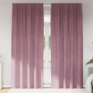 Curtains with Curtains 2 pcs Dark pink 140 x 225 cm Velvet Vidaxl Curtains with Curtains 2 pcs Dark pink 140 x 225 cm Velvet Vidaxl