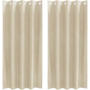Curtains with Curtains 2 pcs Cream 140 x 175 cm Velvet Vidaxl Curtains with Curtains 2 pcs Cream 140 x 175 cm Velvet Vidaxl